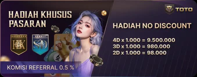 HADIAH KHUSUS PASARAN SYDNEYPOOLS DAN HONGKONGPOOLS